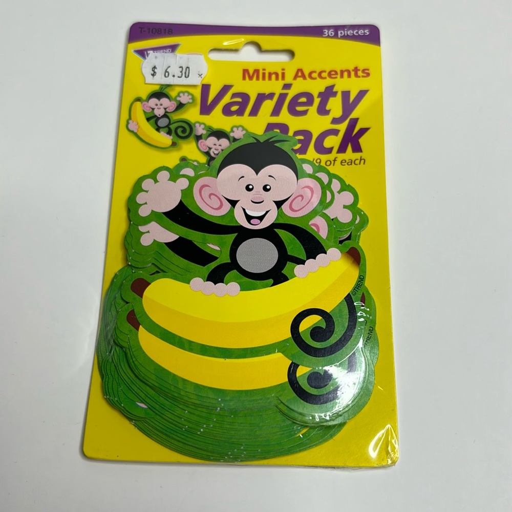 Trend Enterprises monkey and banana mini accent variety pack